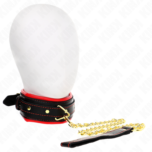 KINK - GOLA COM PULSEIRA IMITAÇÃO COURO ESPONJA MODELO 2 AJUSTÁVEL 37-54 CM X 3 CM