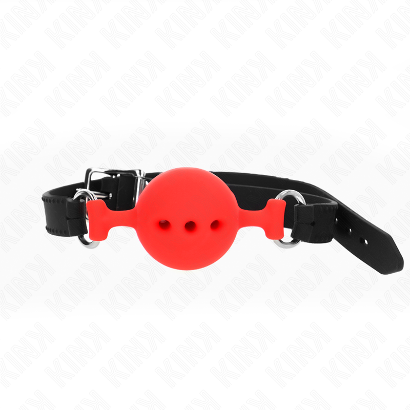 KINK - SACO DE SILICONE COMPLETO 55 x 2 CM COM BOLA DE 4,5 CM TAMANHO M VERMELHO AJUSTÁVEL 35-51 CM