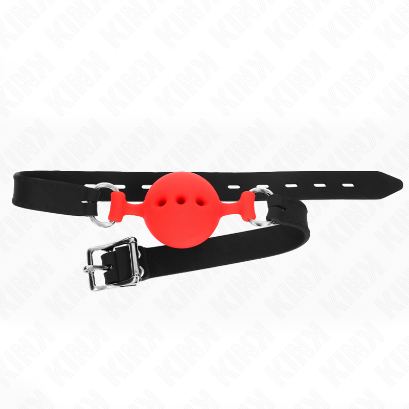 KINK - SACO DE SILICONE COMPLETO 55 x 2 CM COM BOLA DE 4,5 CM TAMANHO M VERMELHO AJUSTÁVEL 35-51 CM
