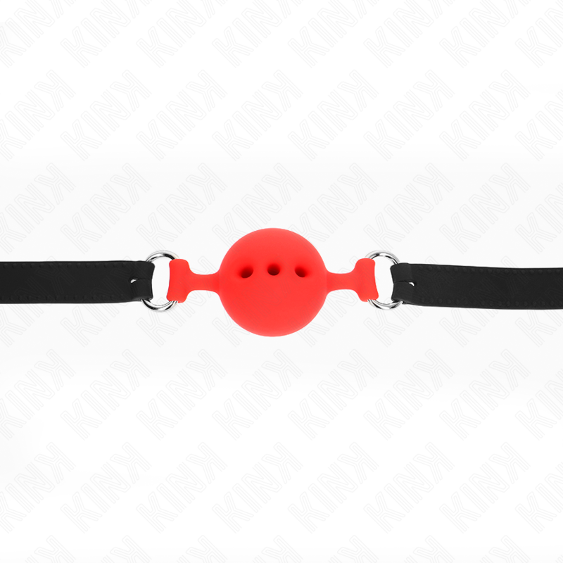 KINK - SACO DE SILICONE COMPLETO 55 x 2 CM COM BOLA DE 4,5 CM TAMANHO M VERMELHO AJUSTÁVEL 35-51 CM