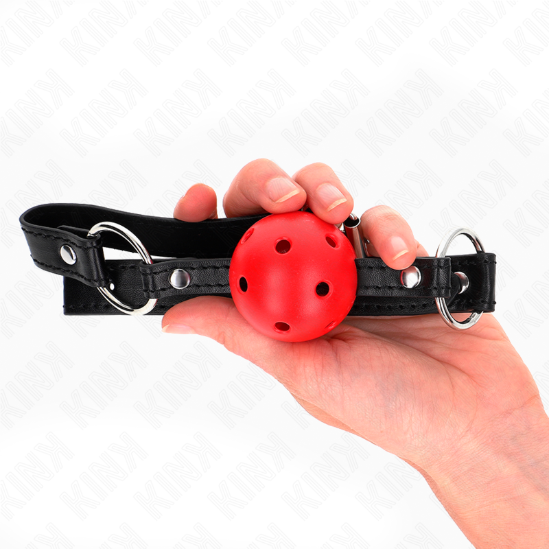 KINK - HARD HOLLOW BALL RED 4.5 CM GAG MODEL 1 63.5 X 2 CM