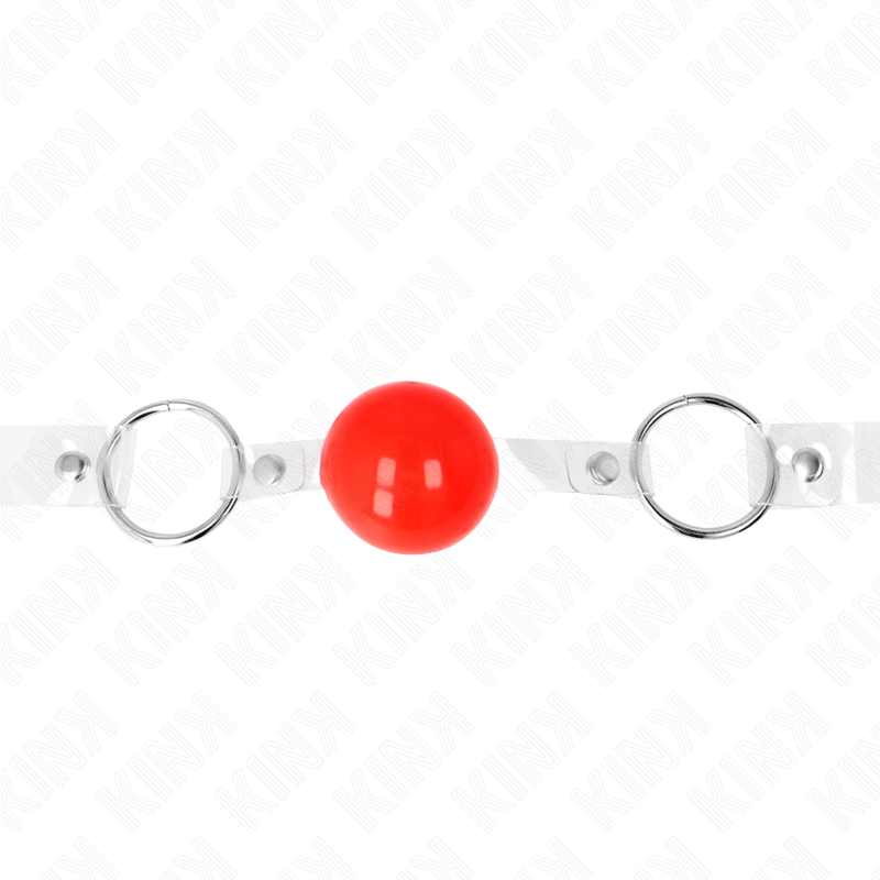 KINK - RED TRANSPARENT PVC BALL 4 CM ADJUSTABLE BAG
