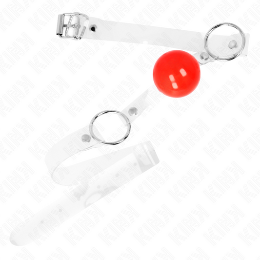 KINK - RED TRANSPARENT PVC BALL 4 CM ADJUSTABLE BAG