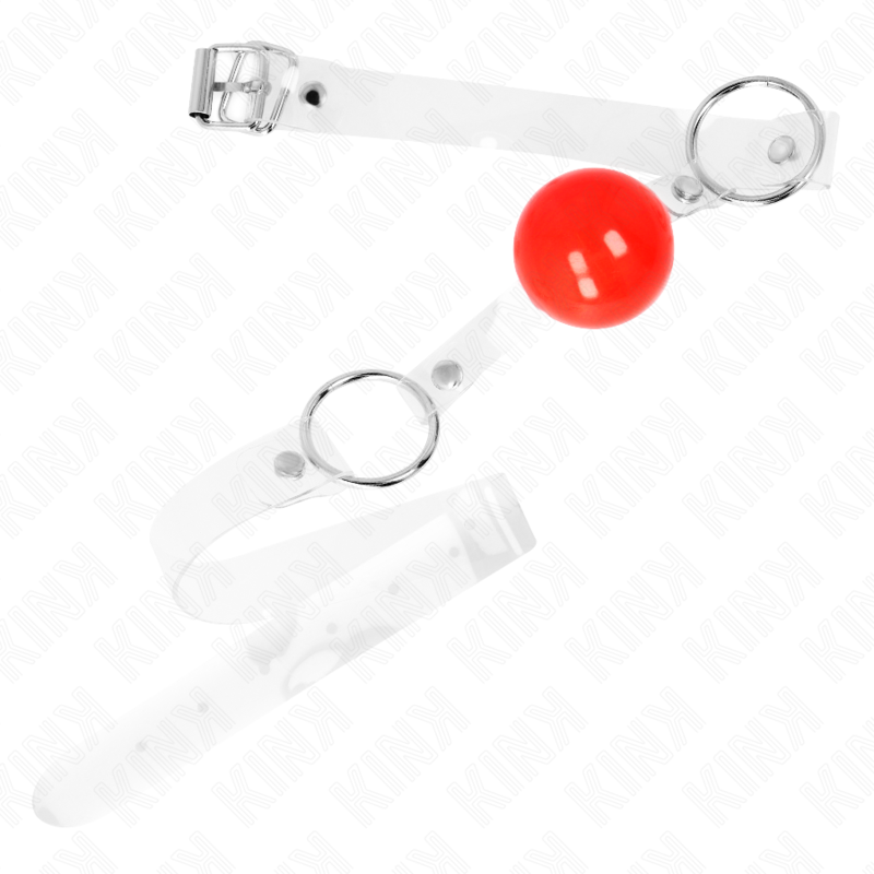 KINK - RED TRANSPARENT PVC BALL 4 CM ADJUSTABLE BAG