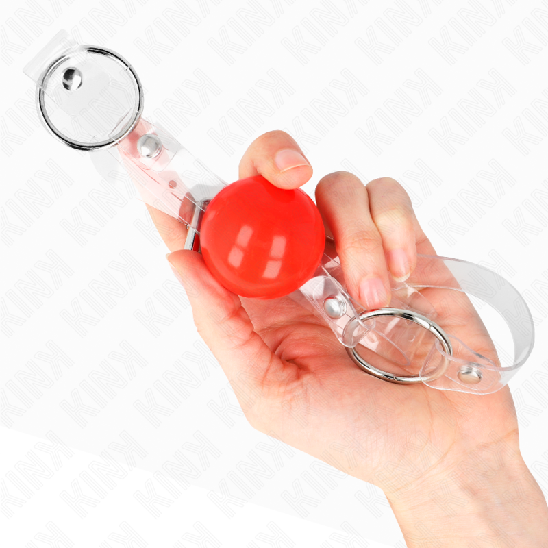KINK - RED TRANSPARENT PVC BALL 4 CM ADJUSTABLE BAG