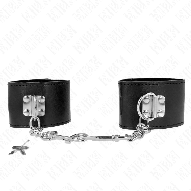 KINK - DESCANSO DE PULSO COM FECHO DE CADEADO PRETO AJUSTÁVEL 16-23 CM X 5,5 CM