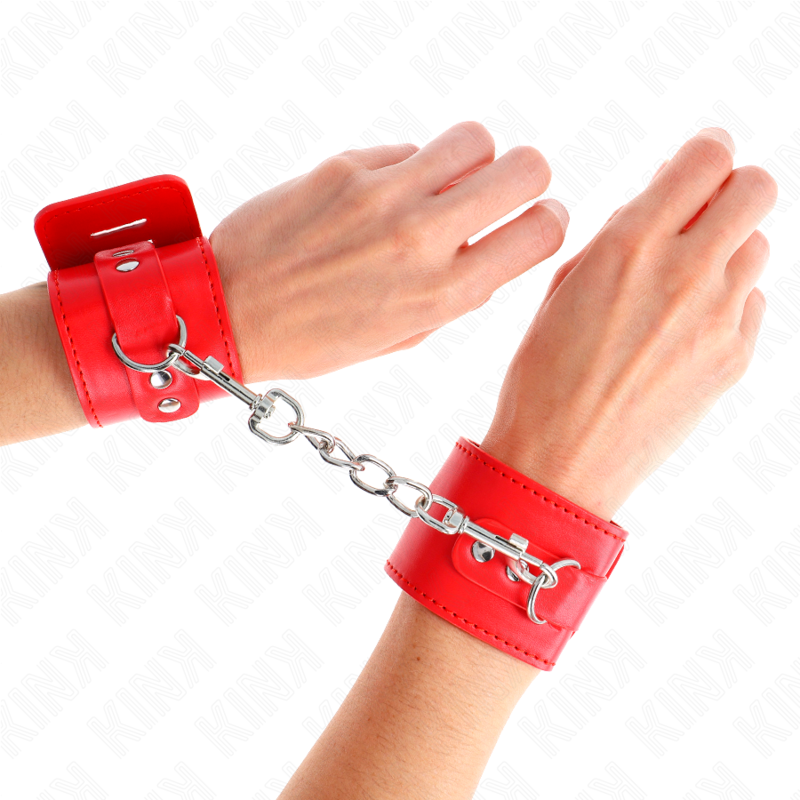 KINK - DESCANSO DE PULSO COM FECHO DE CADEADO VERMELHO AJUSTÁVEL 16-23 CM X 5,5 CM