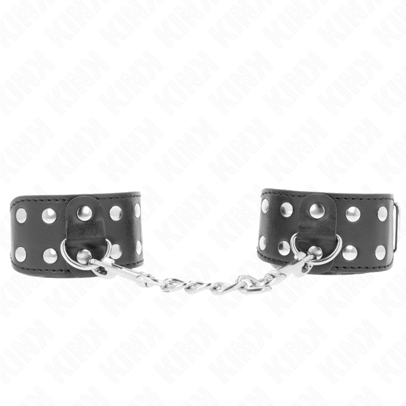 KINK - BRACELETS WITH DOUBLE LINE OF ADJUSTABLE BLACK STUDS