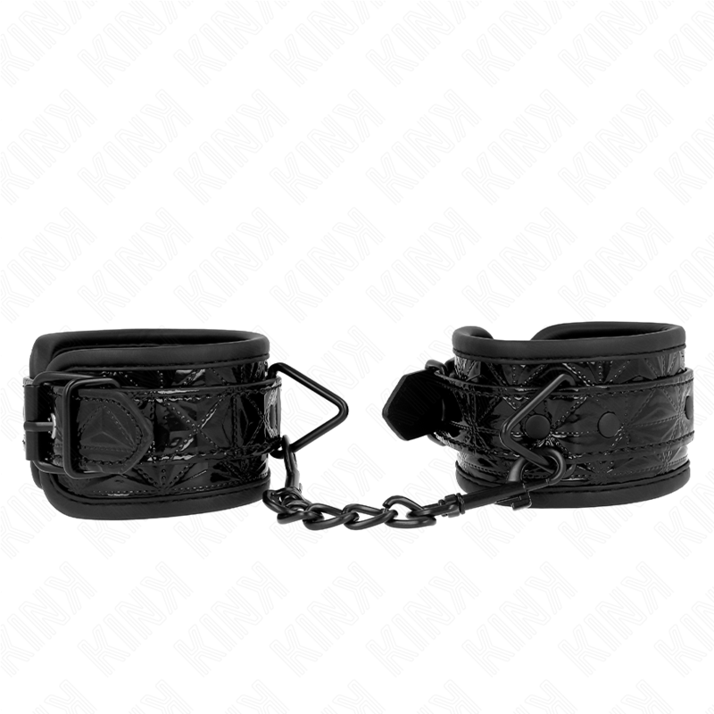 KINK - Restrições de pulso ajustáveis com padrão de diamante preto 17-26 cm x 5,5 cm