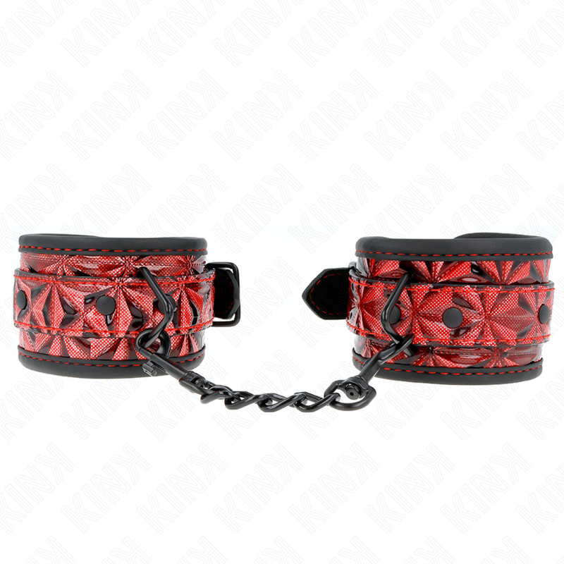 KINK - DESCANSO DE PULSO AJUSTÁVEL COM PADRÃO DE DIAMANTE VERMELHO ESCURO 17-26 CM X 5,5 CM