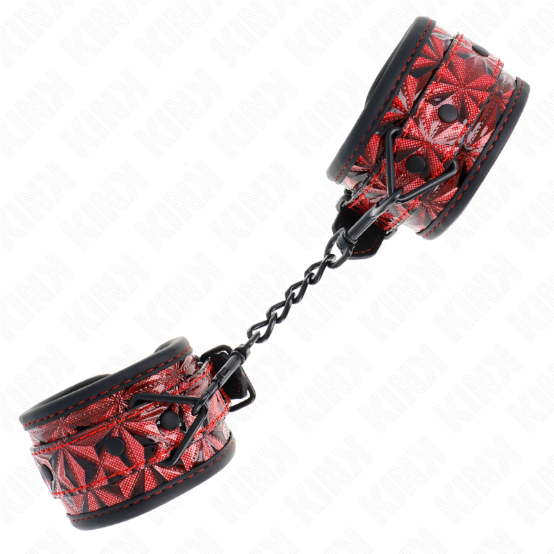 KINK - DESCANSO DE PULSO AJUSTÁVEL COM PADRÃO DE DIAMANTE VERMELHO ESCURO 17-26 CM X 5,5 CM