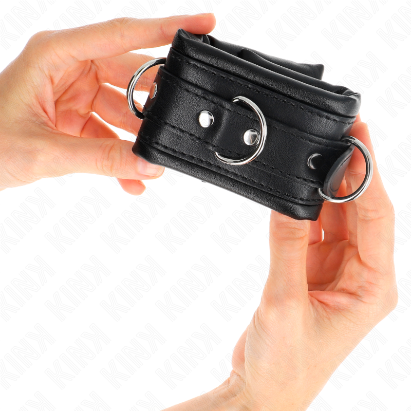 KINK - APOIO DE PULSO PARA SERVIÇO PESADO FORRADO COM PELE PRETA AJUSTÁVEL 20-30 CM X 6 CM