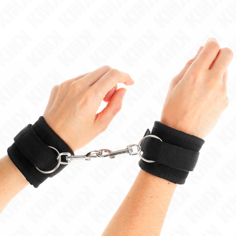 KINK - BLACK NYLON HOOK & LOOP WRIST CUSTOMS MODEL 2 ADJUSTABLE 18-35 CM X 6 CM