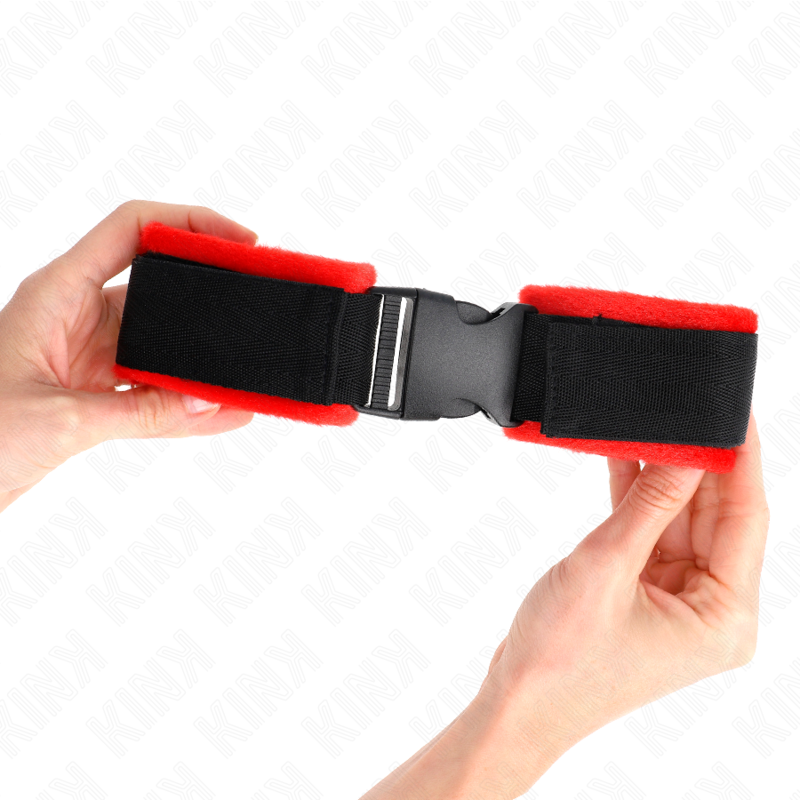 KINK - PULSO DE NYLON PRETO COM GANCHO E LAÇO MODELO 1 AJUSTÁVEL 25-35 CM X 6 CM