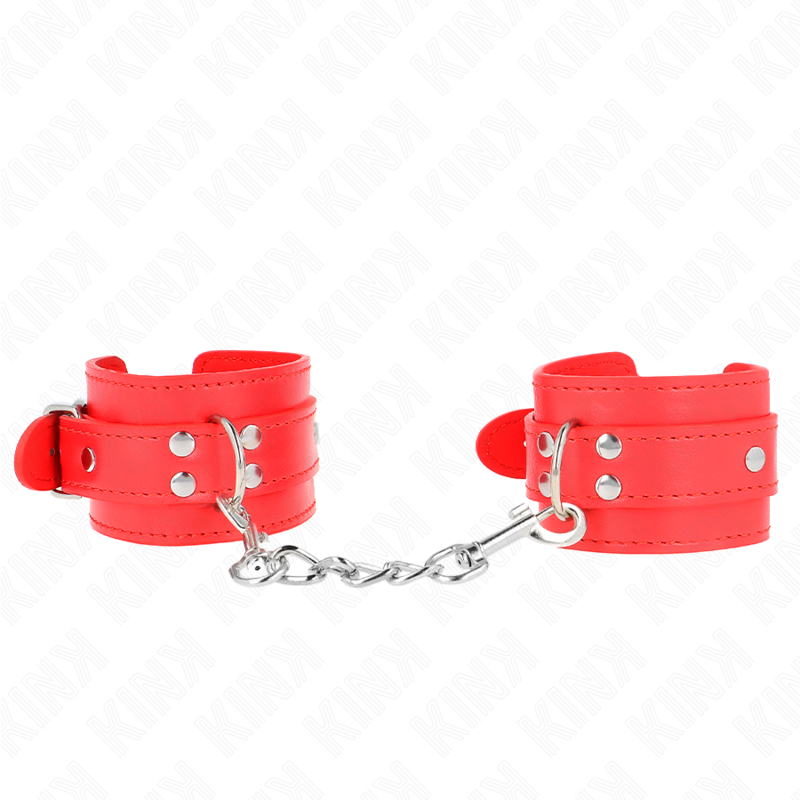 KINK - PULSEIRAS AJUSTÁVEIS VERMELHAS ÚNICAS 20-23 CM X 5,5 CM