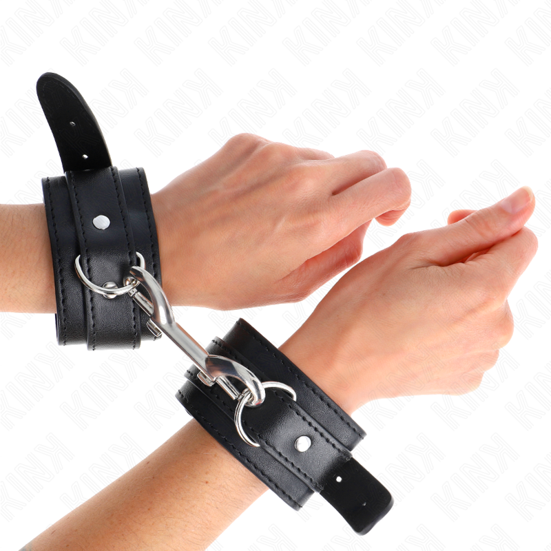 KINK - PULSEIRAS - FILEIRA DE REBITE PRETO ÚNICO AJUSTÁVEL 17-28 CM X 5 CM