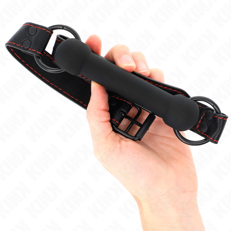 KINK - BONE BAG COM ALÇA DE COURO PRETA AJUSTÁVEL 41-57 CM