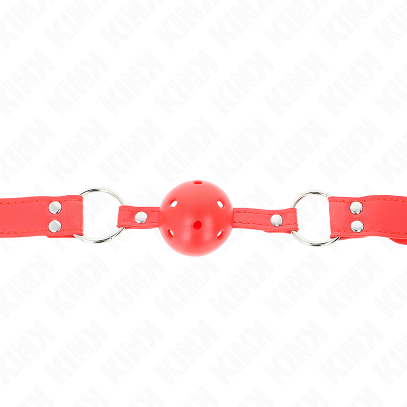 KINK - HOLLOW RED HARD BALL GAG FULL 62 x 2 CM