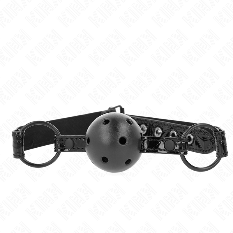 KINK - MORDAÇA DE BOLA COM PADRÃO DE DIAMANTE DE 4,5 CM MODELO 3 64,5 CM AJUSTÁVEL 42-60 CM