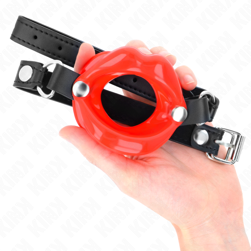 KINK - 8 CM LIP STICK WITH RED LEATHER STRAP 63 x 2 CM ADJUSTABLE 39-58 CM