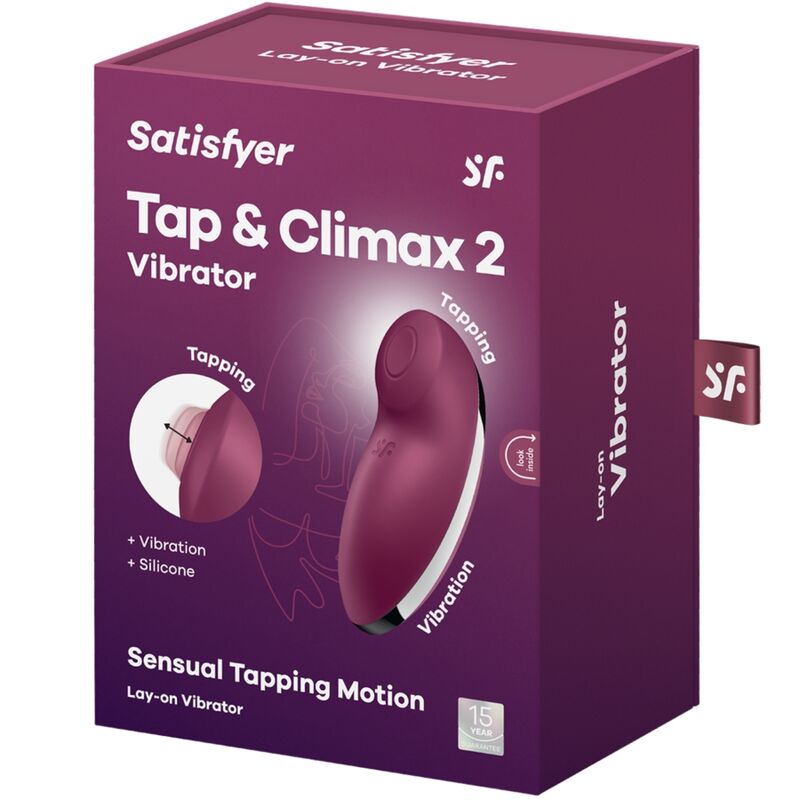 SATISFYER - TAP & CLIMAX 2 VIBRADOR E ESTIMULADOR VERMELHO