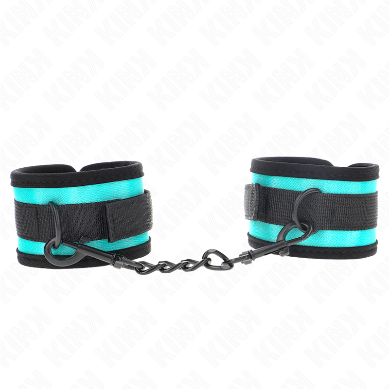 KINK - CORTE DE PUNHO DE NYLON HOOK & LOOP PRETO-AZUL AJUSTÁVEL 18-32 CM X 5 CM