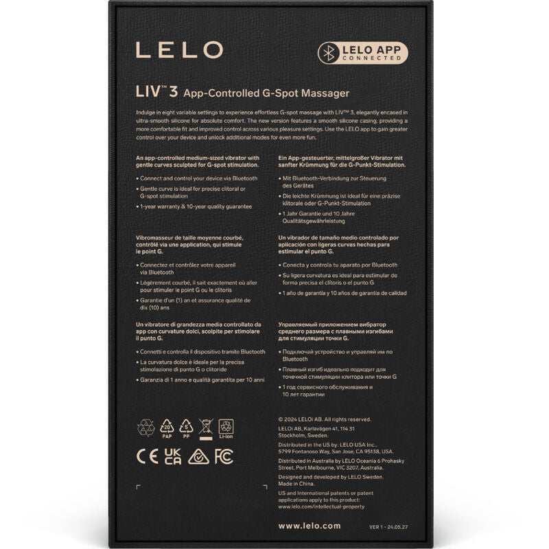 LELO - LIV™ 3 ESTIMULADOR DE PONTO G ROSA