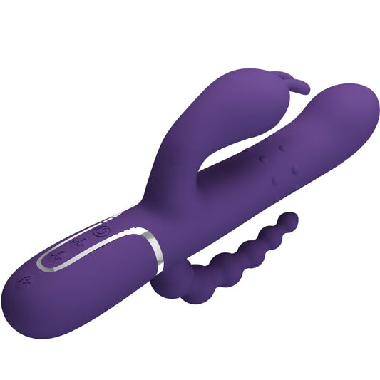 PRETTY LOVE - VIBRADOR MULTIFUNCIONAL 4 EM 1 CAMMY TRIPLE ROXO