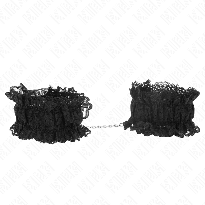KINK - BLACK LACE ELASTIC WRIST BANDS