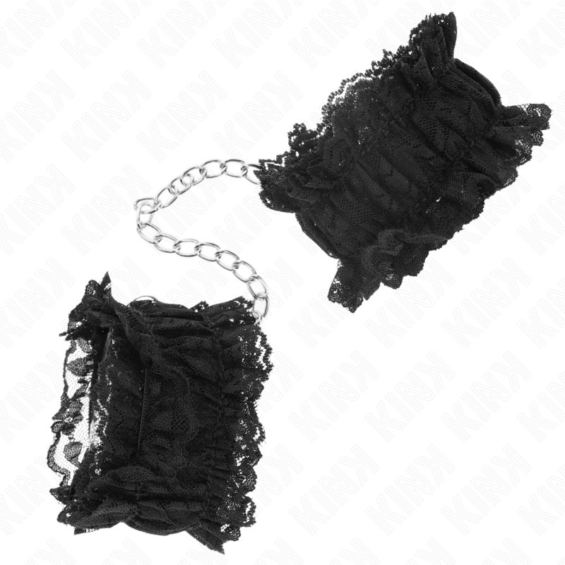 KINK - BLACK LACE ELASTIC WRIST BANDS