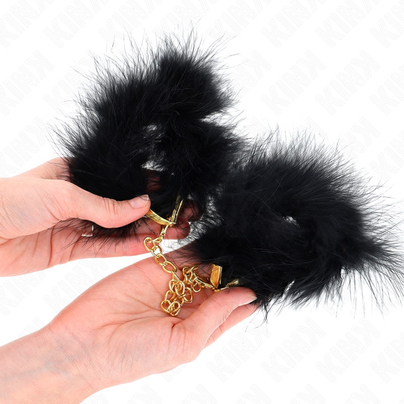 KINK - FEATHER CUFF BANGLE WITH GOLD CHAIN MODEL 0