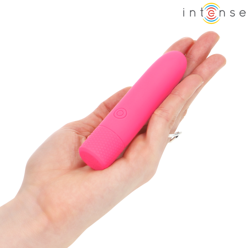 INTENSO - SYMONE USB RECARREGÁVEL VIBRANTE BULLET 8 VIBRAÇÕES ROSA 10 X 2,2 CM