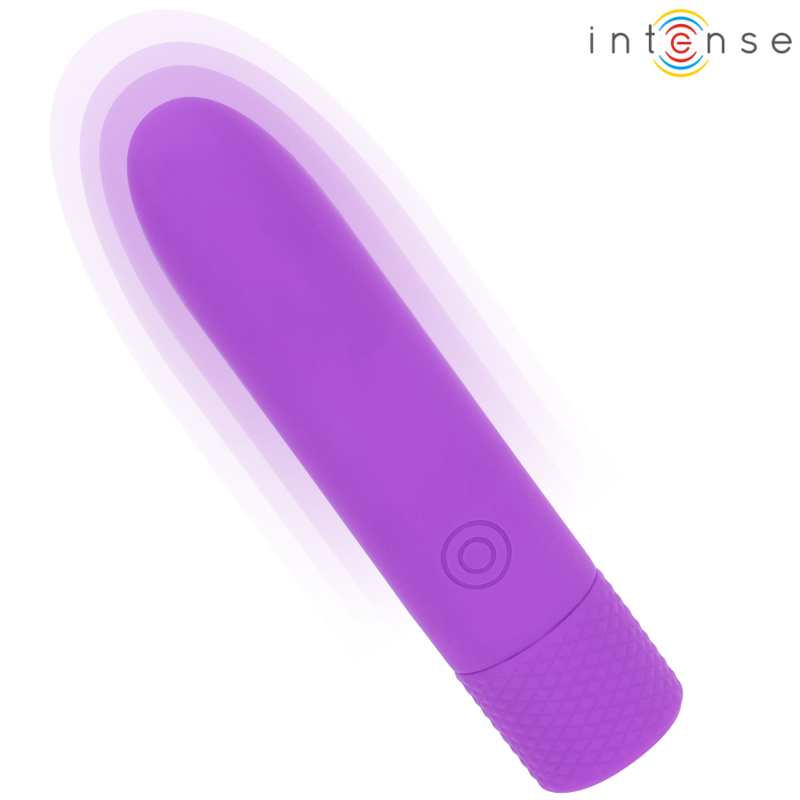 INTENSO - SYMONE USB RECARREGÁVEL VIBRANTE BULLET 8 VIBRAÇÕES ROXA 10 X 2,2 CM