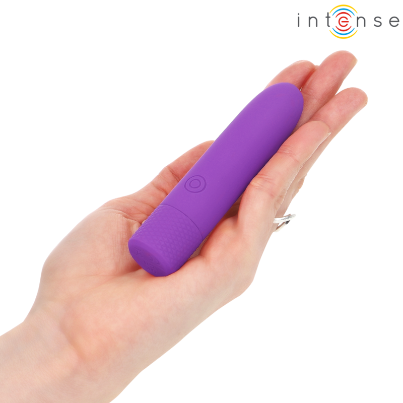 INTENSO - SYMONE USB RECARREGÁVEL VIBRANTE BULLET 8 VIBRAÇÕES ROXA 10 X 2,2 CM
