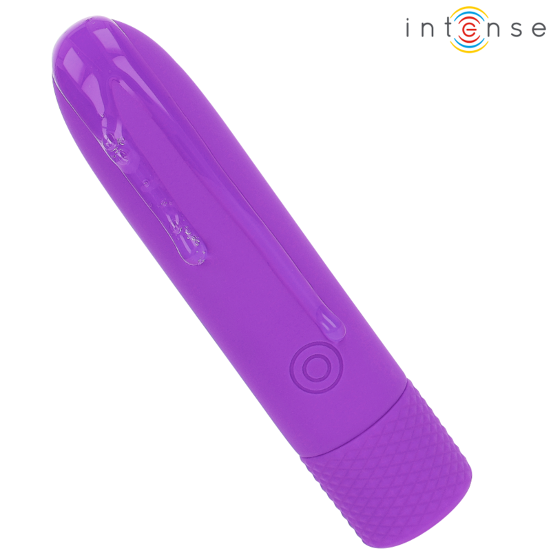 INTENSO - SYMONE USB RECARREGÁVEL VIBRANTE BULLET 8 VIBRAÇÕES ROXA 10 X 2,2 CM