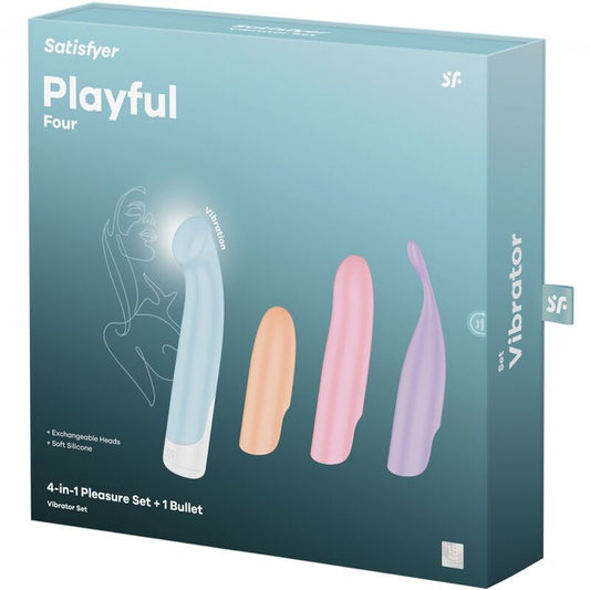 SATISFYER - VIBRADOR G-SPOT WAVE 4 COM PROGRAMA DE 12 VIBRAÇÕES CINZA ESCURO
