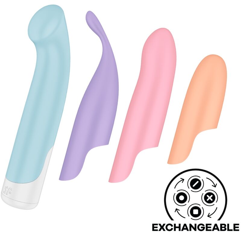 SATISFYER - VIBRADOR G-SPOT WAVE 4 COM PROGRAMA DE 12 VIBRAÇÕES CINZA ESCURO