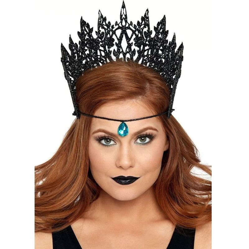 LEG AVENUE - CROWN WITH SEQUINS AND BLACK JEWELRY