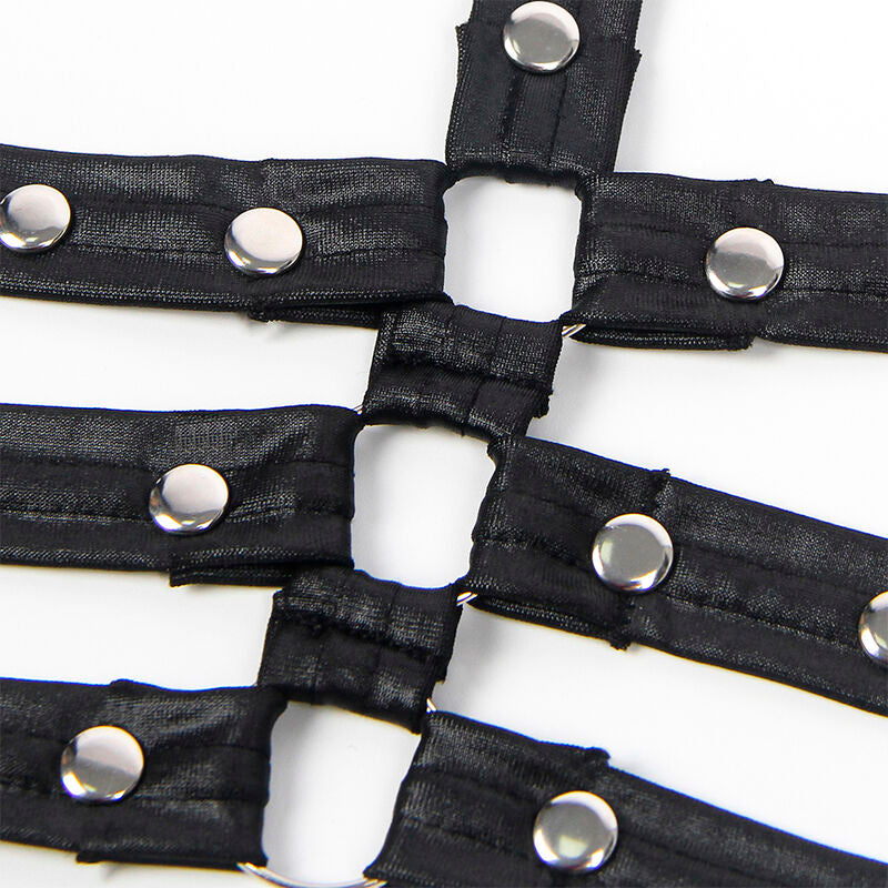 SUBBLIME - 954413 BODY BONDAGE DE COURO PRETO G/GG