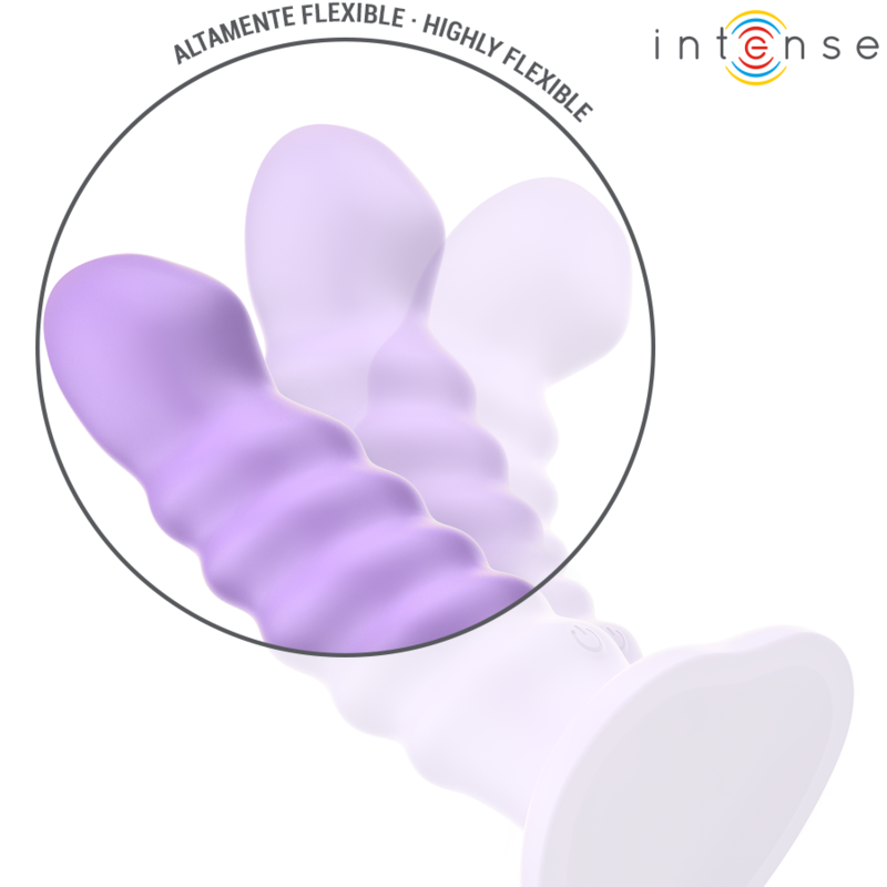 INTENSO - VIBRADOR BRENDA TAMANHO M DESIGN ESPIRAL 10 VIBRAÇÕES ROXO CONTROLE REMOTO