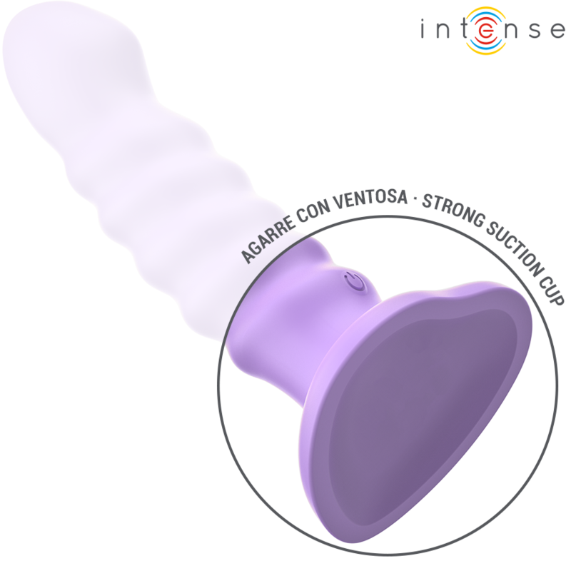 INTENSO - VIBRADOR BRENDA TAMANHO M DESIGN ESPIRAL 10 VIBRAÇÕES ROXO CONTROLE REMOTO