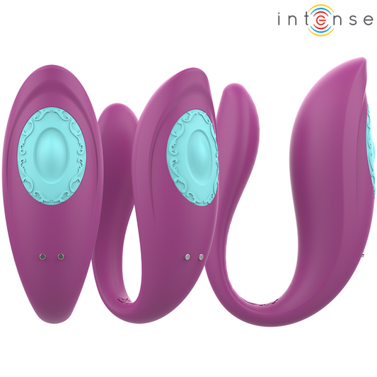 INTENSO - ANNIE PURPLE VIBRADOR E ESTIMULADOR EM FORMA DE U COM CONTROLE REMOTO