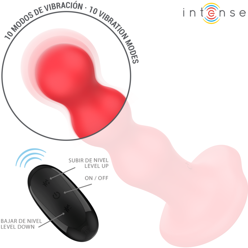 INTENSO - CODY VIBRADOR COM CONTROLE REMOTO DE VENTOINHA VERMELHO