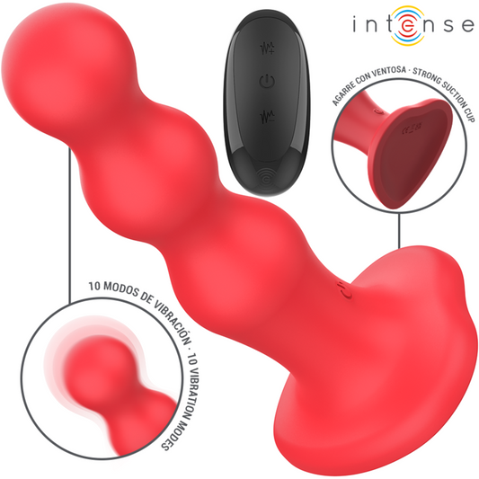 INTENSO - CODY VIBRADOR COM CONTROLE REMOTO DE VENTOINHA VERMELHO