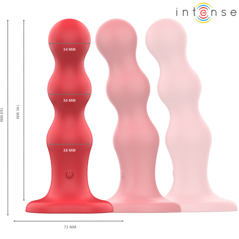 INTENSO - CODY VIBRADOR COM CONTROLE REMOTO DE VENTOINHA VERMELHO