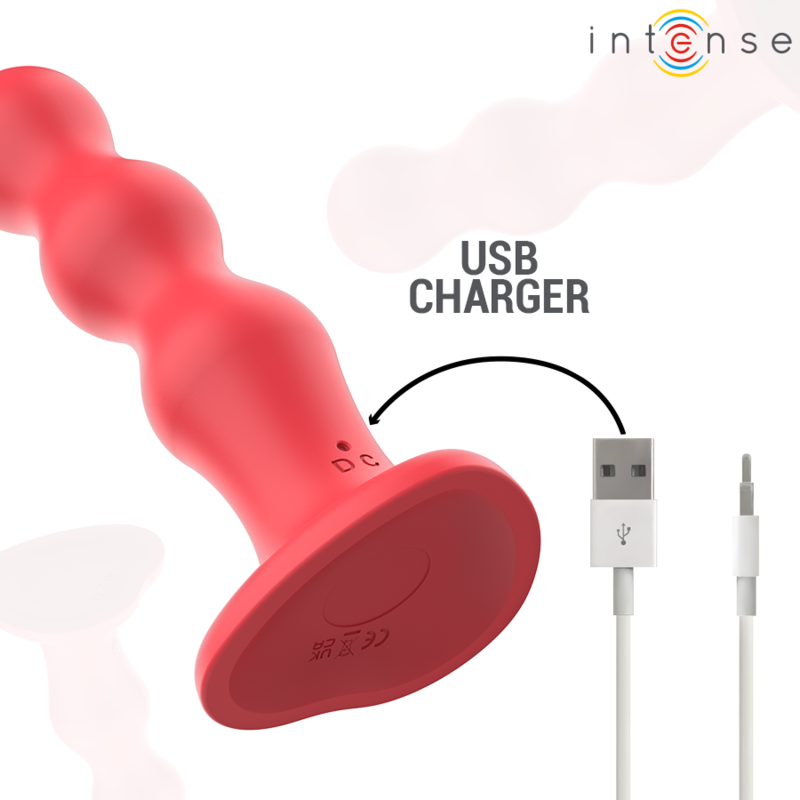INTENSO - CODY VIBRADOR COM CONTROLE REMOTO DE VENTOINHA VERMELHO