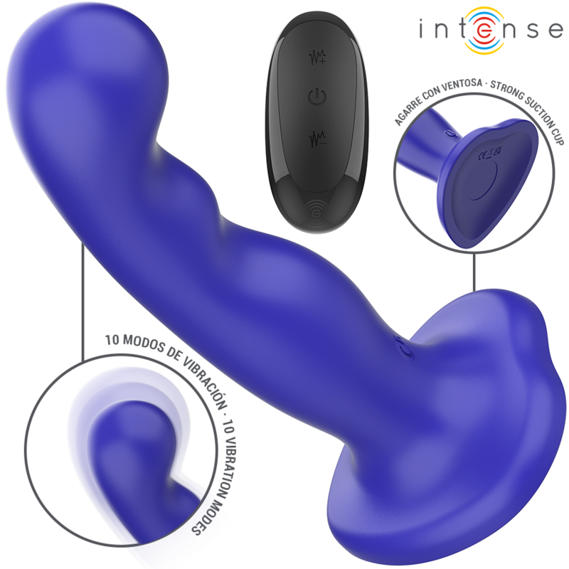 INTENSO - VIBRADOR SHORTY COM VENTOSA AZUL CONTROLE REMOTO