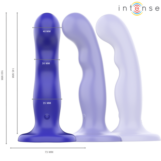 INTENSO - VIBRADOR SHORTY COM VENTOSA AZUL CONTROLE REMOTO