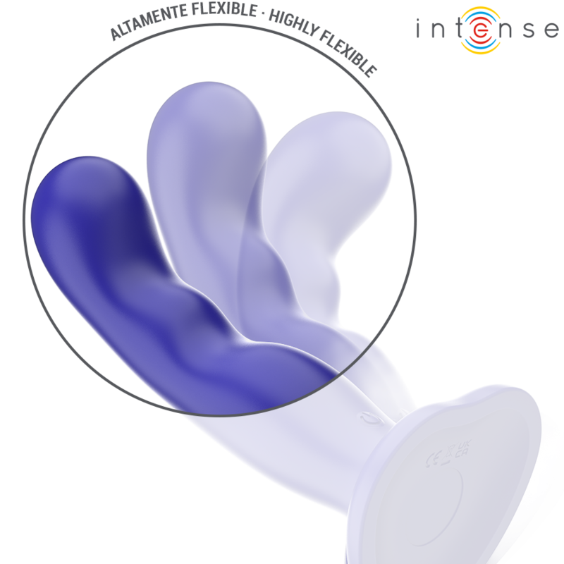 INTENSO - VIBRADOR SHORTY COM VENTOSA AZUL CONTROLE REMOTO
