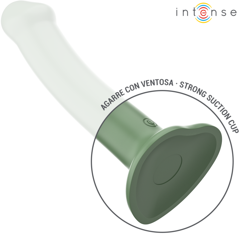 INTENSO - VIBRADOR BECCA COM VENTOSA 10 VIBRAÇÕES VERDE CONTROLE REMOTO